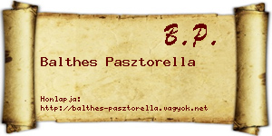 Balthes Pasztorella névjegykártya