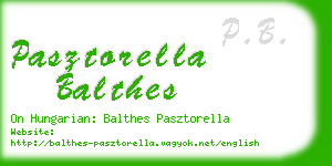 pasztorella balthes business card